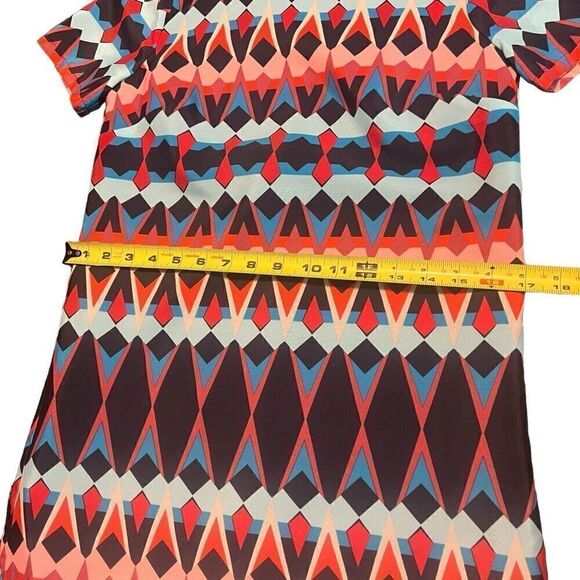 J CREW Geometric Pattern Shift Dress Size 00 - Picture 8 of 10